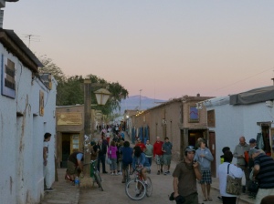 The main street in San Pedro de Atacama